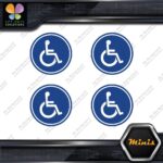 Handicap Cicle Wheelchair Disabled Pack of 4 MINI SIZE Decals Stickers Vinyl - Image 3