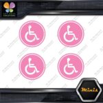 Handicap Cicle Wheelchair Disabled Pack of 4 MINI SIZE Decals Stickers Vinyl - Image 21