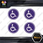 Handicap Cicle Wheelchair Disabled Pack of 4 MINI SIZE Decals Stickers Vinyl - Image 22