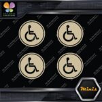 Handicap Cicle Wheelchair Disabled Pack of 4 MINI SIZE Decals Stickers Vinyl - Image 23