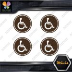 Handicap Cicle Wheelchair Disabled Pack of 4 MINI SIZE Decals Stickers Vinyl - Image 24