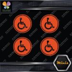 Handicap Cicle Wheelchair Disabled Pack of 4 MINI SIZE Decals Stickers Vinyl - Image 8