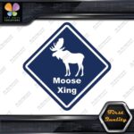 Moose Crossing Warning Sign Xing Diamond Shape Lozenge Decals Stickers Vinyl - Image 12