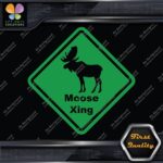 Moose Crossing Warning Sign Xing Diamond Shape Lozenge Decals Stickers Vinyl - Image 14