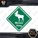 Moose Crossing Warning Sign Xing Diamond Shape Lozenge Decals Stickers Vinyl - Image 15