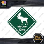 Moose Crossing Warning Sign Xing Diamond Shape Lozenge Decals Stickers Vinyl - Image 16