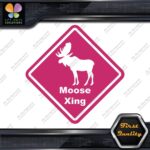 Moose Crossing Warning Sign Xing Diamond Shape Lozenge Decals Stickers Vinyl - Image 20
