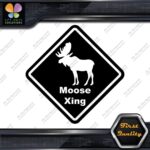 Moose Crossing Warning Sign Xing Diamond Shape Lozenge Decals Stickers Vinyl - Image 3