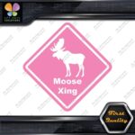 Moose Crossing Warning Sign Xing Diamond Shape Lozenge Decals Stickers Vinyl - Image 21