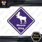 Moose Crossing Warning Sign Xing Diamond Shape Lozenge Decals Stickers Vinyl - Image 22