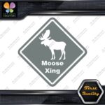 Moose Crossing Warning Sign Xing Diamond Shape Lozenge Decals Stickers Vinyl - Image 5