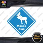Moose Crossing Warning Sign Xing Diamond Shape Lozenge Decals Stickers Vinyl - Image 10