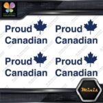 Proud Canadian Maple Leaf Rectangle Pack of 4 MINI SIZE Decals Stickers Vinyl - Image 11