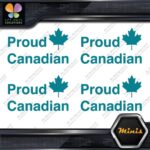 Proud Canadian Maple Leaf Rectangle Pack of 4 MINI SIZE Decals Stickers Vinyl - Image 12