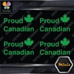 Proud Canadian Maple Leaf Rectangle Pack of 4 MINI SIZE Decals Stickers Vinyl - Image 13