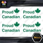 Proud Canadian Maple Leaf Rectangle Pack of 4 MINI SIZE Decals Stickers Vinyl - Image 14