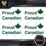 Proud Canadian Maple Leaf Rectangle Pack of 4 MINI SIZE Decals Stickers Vinyl - Image 15