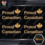 Proud Canadian Maple Leaf Rectangle Pack of 4 MINI SIZE Decals Stickers Vinyl - Image 16