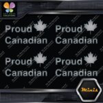 Proud Canadian Maple Leaf Rectangle Pack of 4 MINI SIZE Decals Stickers Vinyl - Image 17