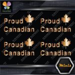 Proud Canadian Maple Leaf Rectangle Pack of 4 MINI SIZE Decals Stickers Vinyl - Image 18