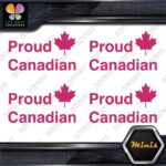 Proud Canadian Maple Leaf Rectangle Pack of 4 MINI SIZE Decals Stickers Vinyl - Image 19