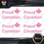 Proud Canadian Maple Leaf Rectangle Pack of 4 MINI SIZE Decals Stickers Vinyl - Image 20