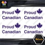 Proud Canadian Maple Leaf Rectangle Pack of 4 MINI SIZE Decals Stickers Vinyl - Image 21
