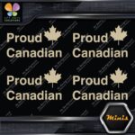 Proud Canadian Maple Leaf Rectangle Pack of 4 MINI SIZE Decals Stickers Vinyl - Image 22