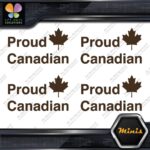 Proud Canadian Maple Leaf Rectangle Pack of 4 MINI SIZE Decals Stickers Vinyl - Image 23