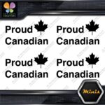 Proud Canadian Maple Leaf Rectangle Pack of 4 MINI SIZE Decals Stickers Vinyl - Image 4
