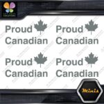 Proud Canadian Maple Leaf Rectangle Pack of 4 MINI SIZE Decals Stickers Vinyl - Image 5