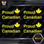 Proud Canadian Maple Leaf Rectangle Pack of 4 MINI SIZE Decals Stickers Vinyl - Image 6