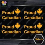 Proud Canadian Maple Leaf Rectangle Pack of 4 MINI SIZE Decals Stickers Vinyl - Image 7