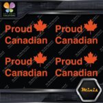 Proud Canadian Maple Leaf Rectangle Pack of 4 MINI SIZE Decals Stickers Vinyl - Image 8