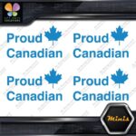 Proud Canadian Maple Leaf Rectangle Pack of 4 MINI SIZE Decals Stickers Vinyl - Image 9