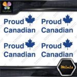 Proud Canadian Maple Leaf Rectangle Pack of 4 MINI SIZE Decals Stickers Vinyl - Image 10