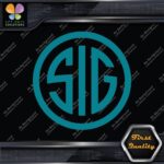 Compatible SIG Firearms Guns Badge Emblem Circle Logo Decals Stickers Vinyl - Image 13