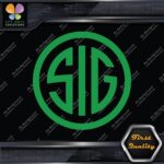 Compatible SIG Firearms Guns Badge Emblem Circle Logo Decals Stickers Vinyl - Image 14