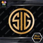 Compatible SIG Firearms Guns Badge Emblem Circle Logo Decals Stickers Vinyl - Image 17