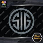 Compatible SIG Firearms Guns Badge Emblem Circle Logo Decals Stickers Vinyl - Image 18