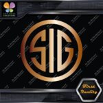 Compatible SIG Firearms Guns Badge Emblem Circle Logo Decals Stickers Vinyl - Image 19