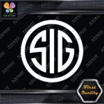 Compatible SIG Firearms Guns Badge Emblem Circle Logo Decals Stickers Vinyl - Image 3