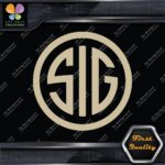 Compatible SIG Firearms Guns Badge Emblem Circle Logo Decals Stickers Vinyl - Image 23