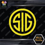 Compatible SIG Firearms Guns Badge Emblem Circle Logo Decals Stickers Vinyl - Image 5
