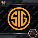 Compatible SIG Firearms Guns Badge Emblem Circle Logo Decals Stickers Vinyl - Image 6