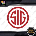 Compatible SIG Firearms Guns Badge Emblem Circle Logo Decals Stickers Vinyl - Image 8