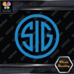 Compatible SIG Firearms Guns Badge Emblem Circle Logo Decals Stickers Vinyl - Image 10