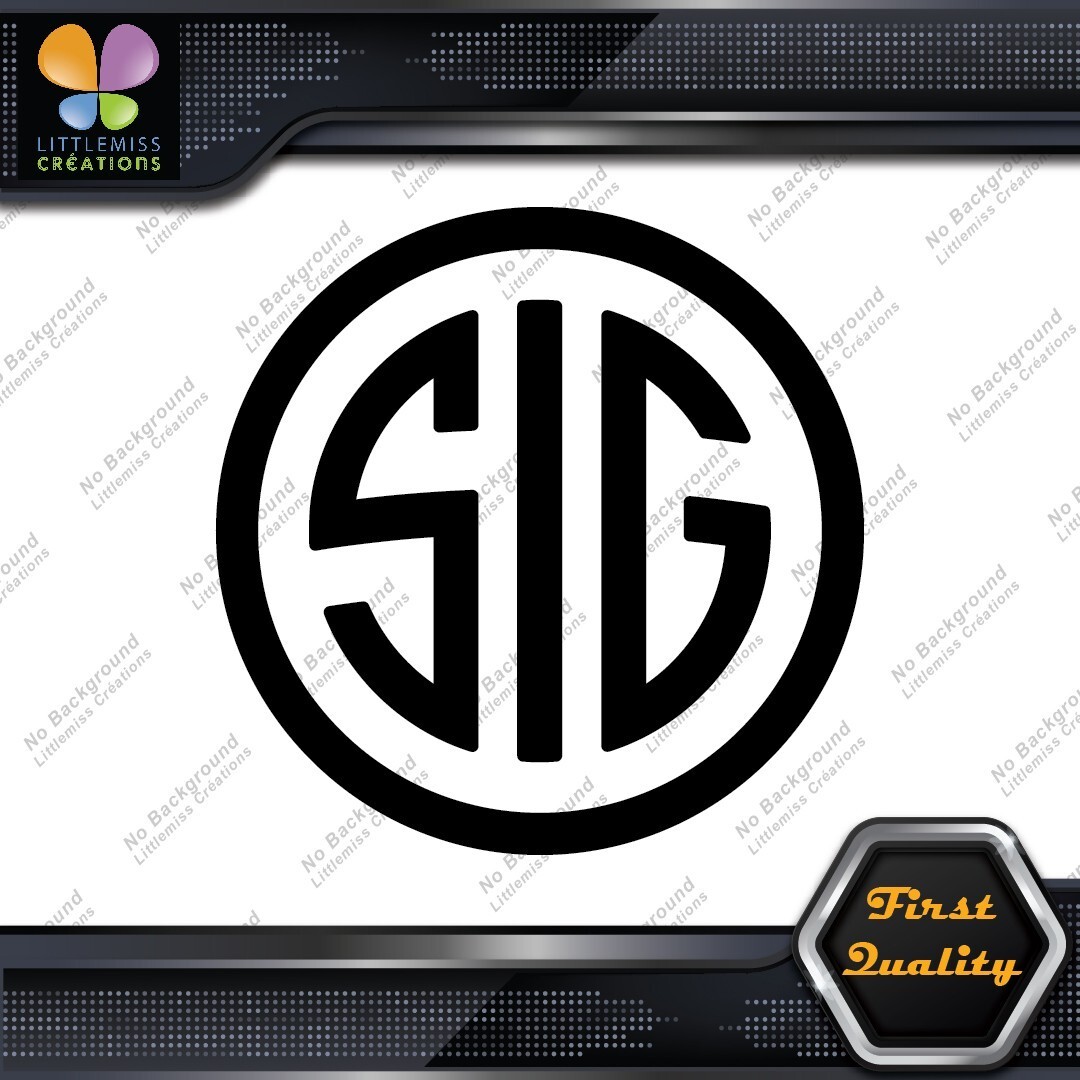 Compatible SIG Firearms Guns Badge Emblem Circle Logo Decals Stickers Vinyl 277071185954 Compatible SIG Firearms Guns Badge Emblem Circle Logo Decals Stickers Vinyl - Image 1