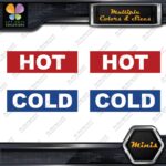 Hot & Cold Water Pipes Plumbing Identification 4 MINI SIZE Decals Stickers Vinyl