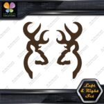 Compatible Browning Buck Head Deer Stag Left & Right Set Vinyl Decals Stickers